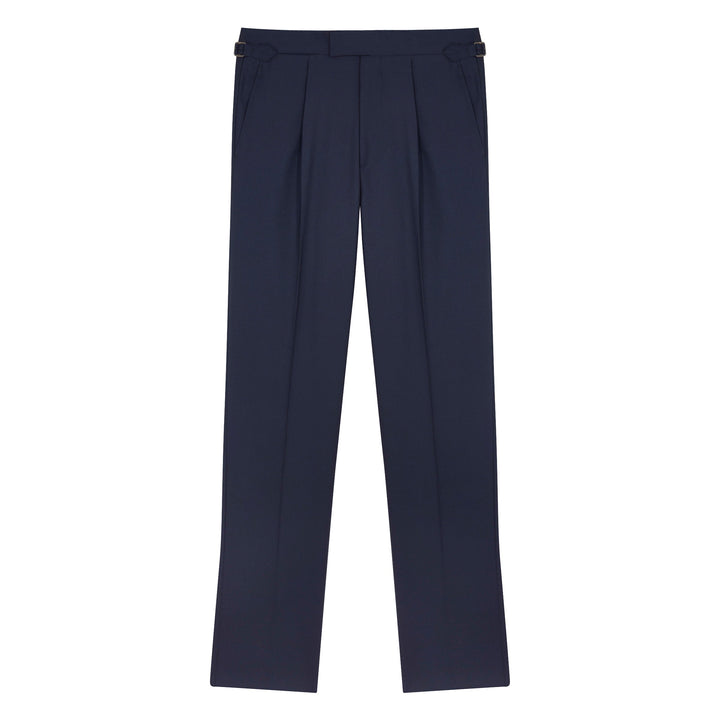 Duke Navy Tropical Wool Trousers