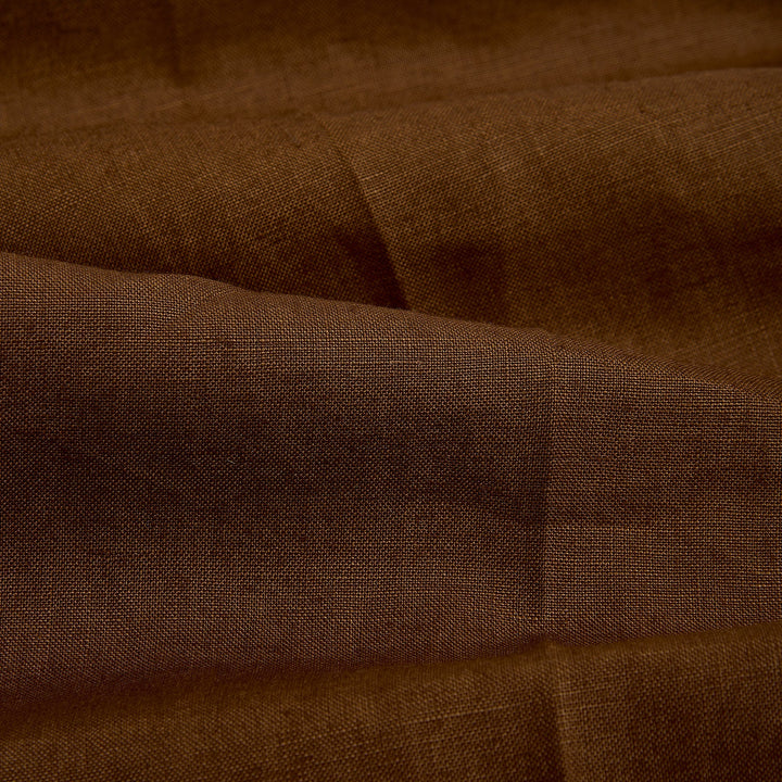 Duke Tobacco Brown Linen Trousers-Kit Blake-savilerowtrousers