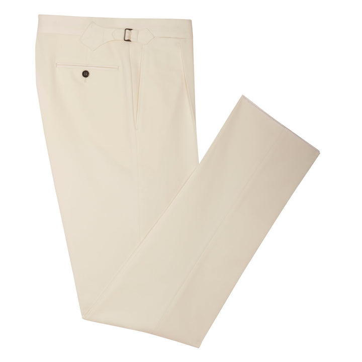 Duke White Cotton Trousers-Duke-Kit Blake