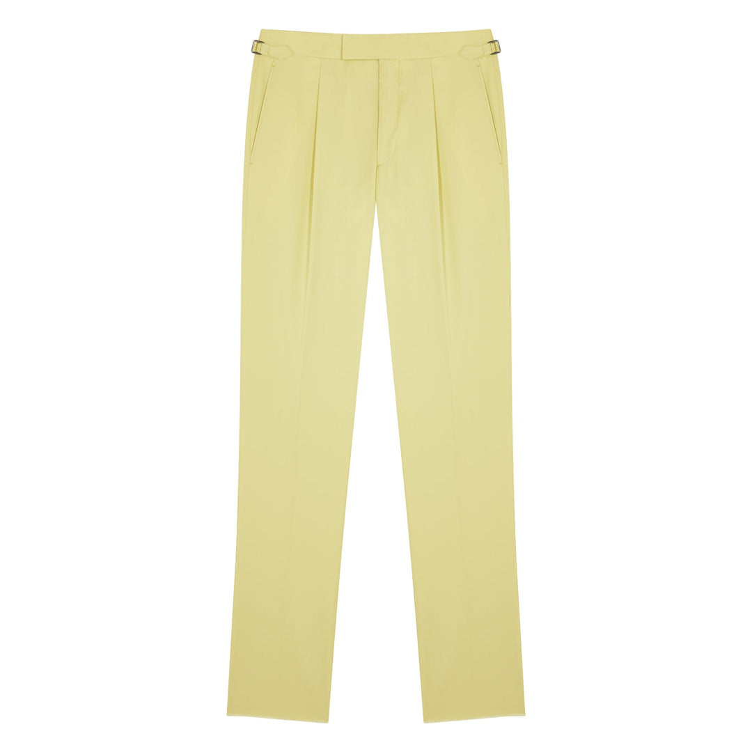 Duke Yellow Cotton Trousers-Duke-Kit Blake-Savile Row Trousers
