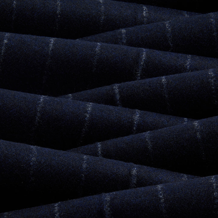 Duke Navy Chalkstripe Wool Flannel Trousers