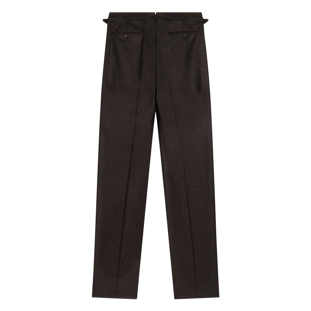 Duke Brown Wool Flannel Trousers