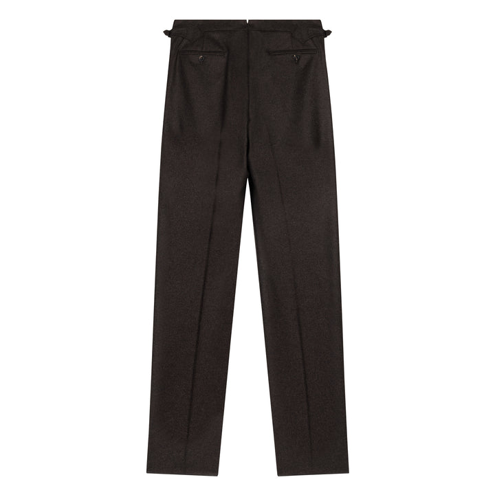 Duke Brown Wool Flannel Trousers