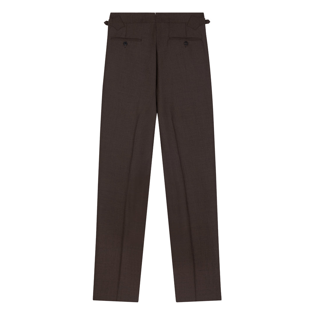 Duke Brown Fresco Wool Trousers