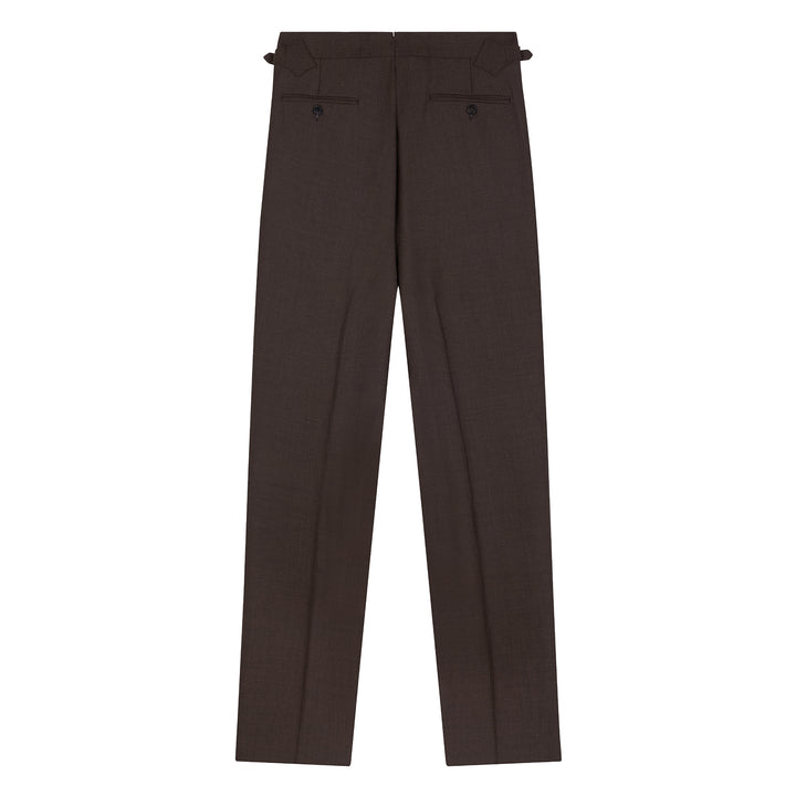 Duke Brown Fresco Wool Trousers