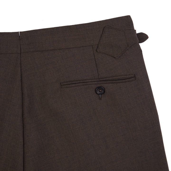 Duke Brown Fresco Wool Trousers