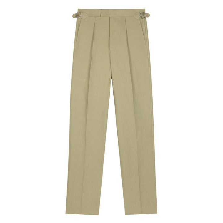 Duke Olive Linen Trousers