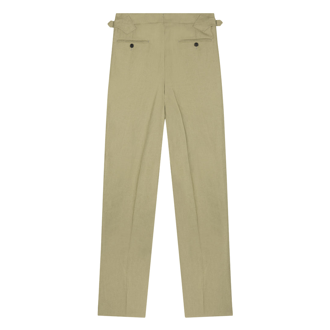 Duke Olive Linen Trousers