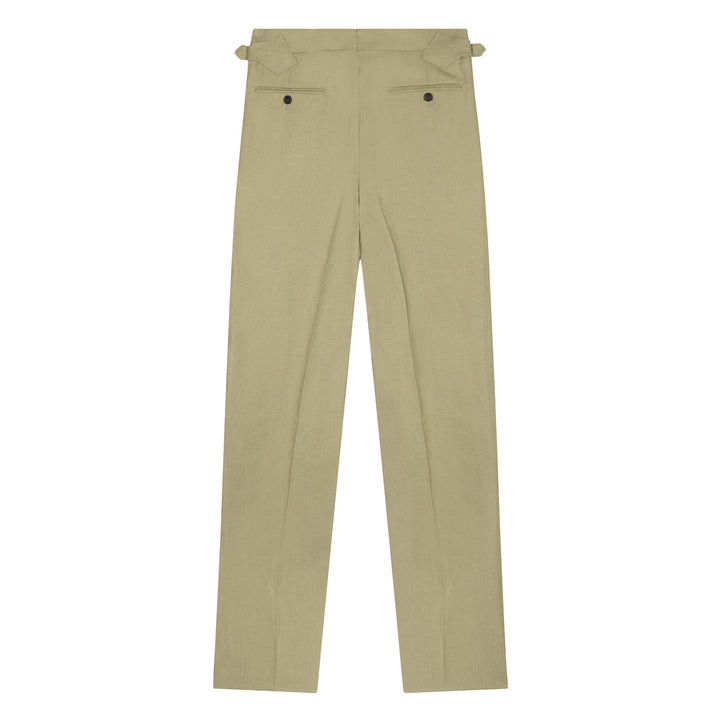 Duke Olive Linen Trousers