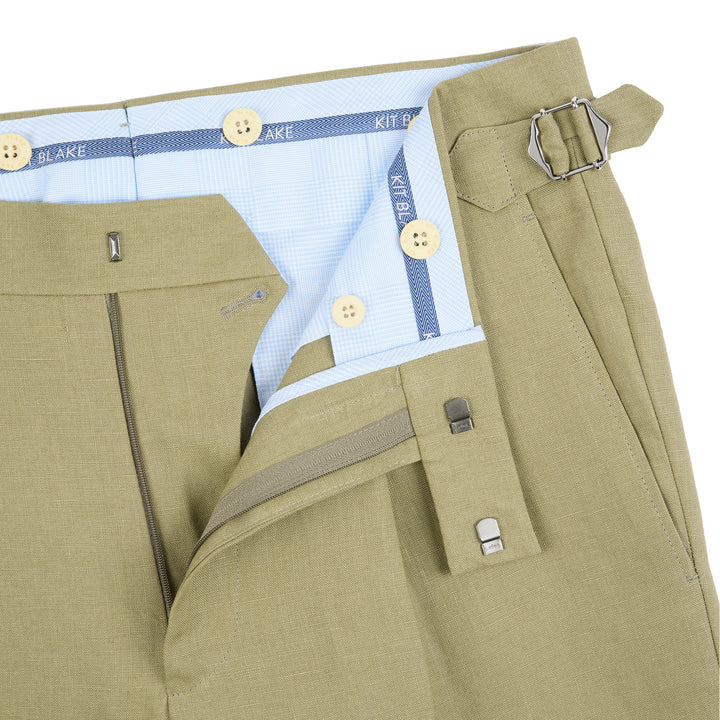 Duke Olive Linen Trousers