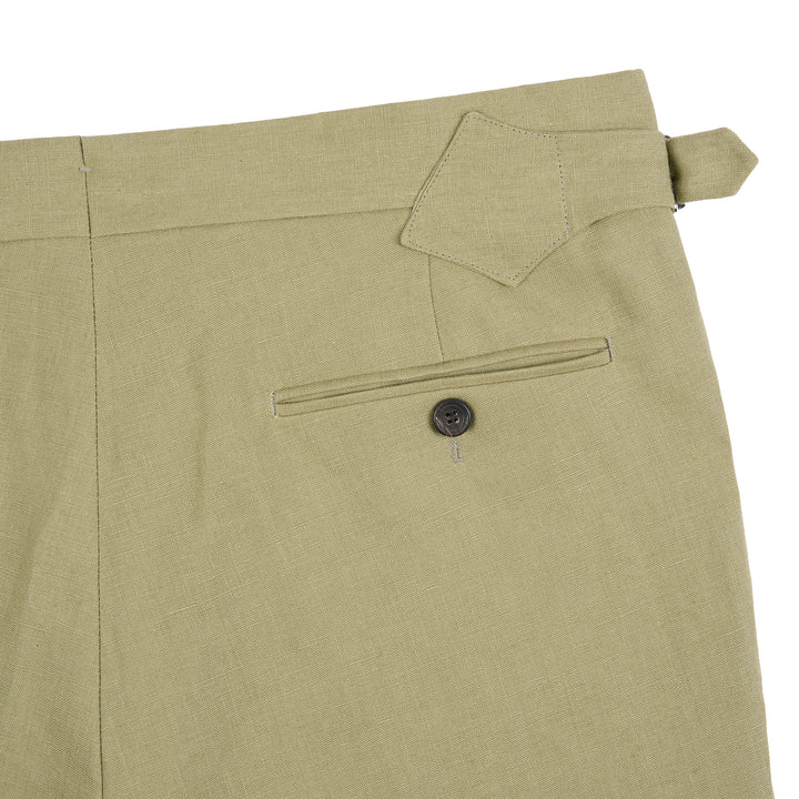 Duke Olive Linen Trousers