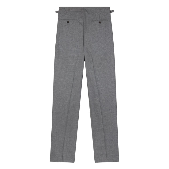 Duke Light Grey Tropical Wool Trousers