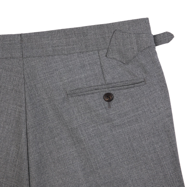 Duke Light Grey Tropical Wool Trousers