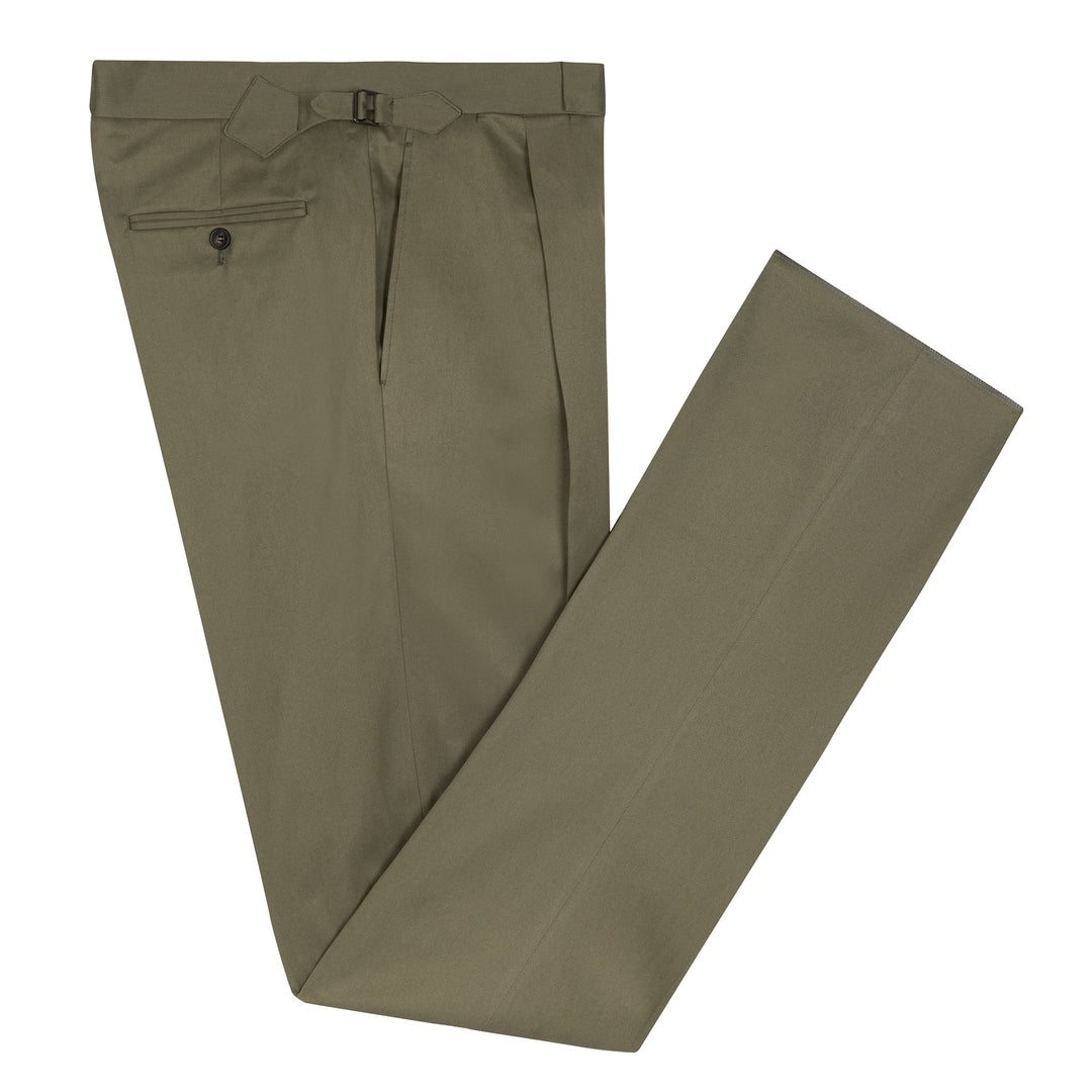 Duke Olive Cotton Trousers