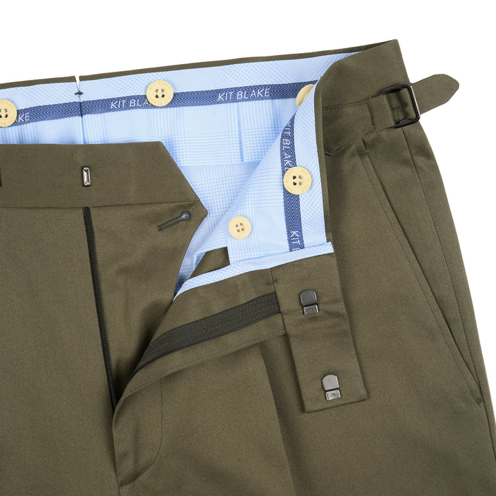 Duke Olive Cotton Trousers