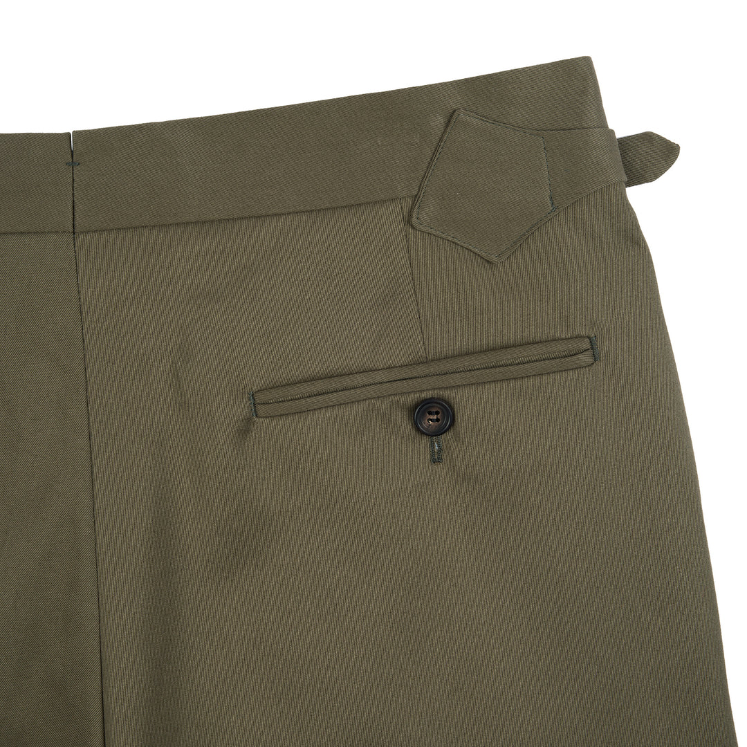Duke Olive Cotton Trousers