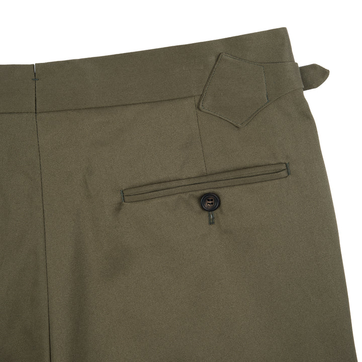Duke Olive Cotton Trousers