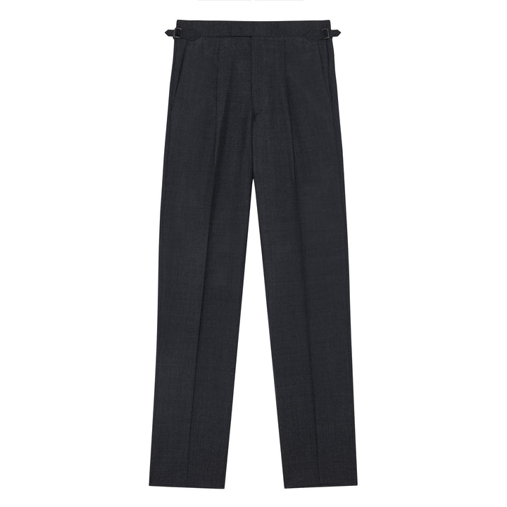 Duke Dark Grey Tropical Wool Trousers