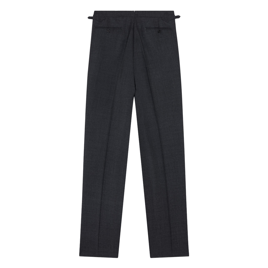 Duke Dark Grey Tropical Wool Trousers