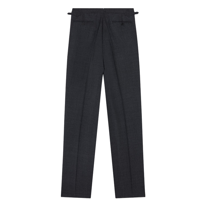 Duke Dark Grey Tropical Wool Trousers