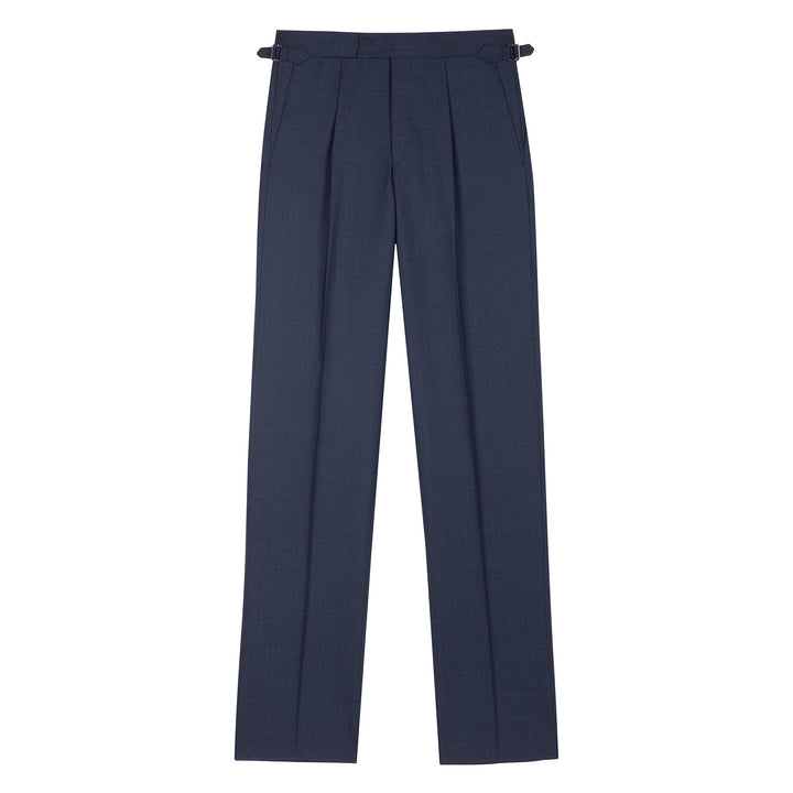 Duke Navy Tropical Wool Trousers