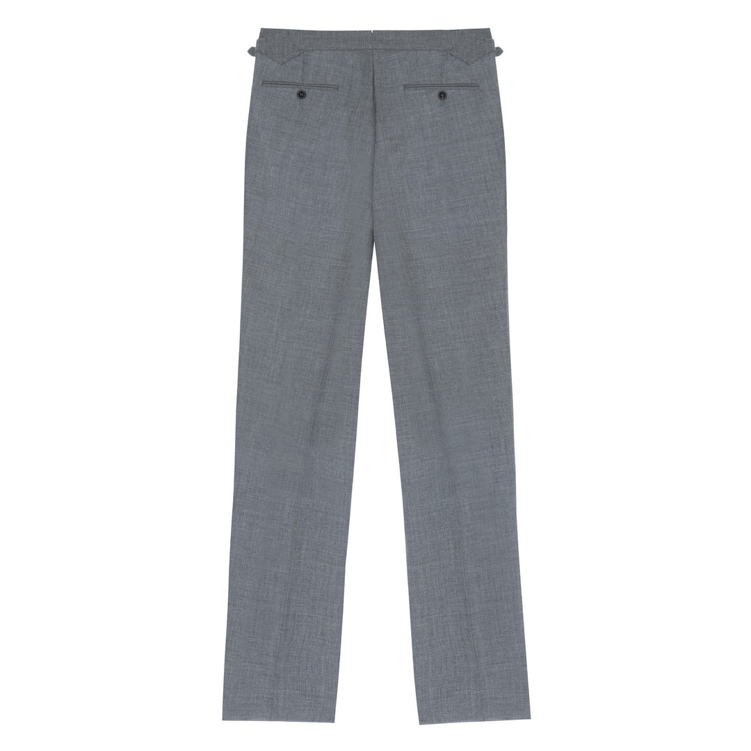 Duke Mid Grey Tropical Wool Trousers
