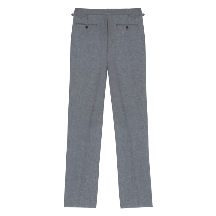 Duke Light Grey Fresco Wool Trousers
