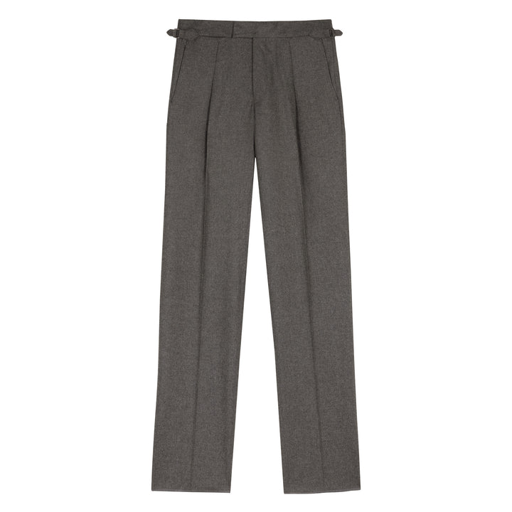 Duke Light Brown Wool Flannel Trousers