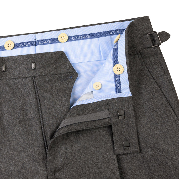 Duke Light Brown Wool Flannel Trousers