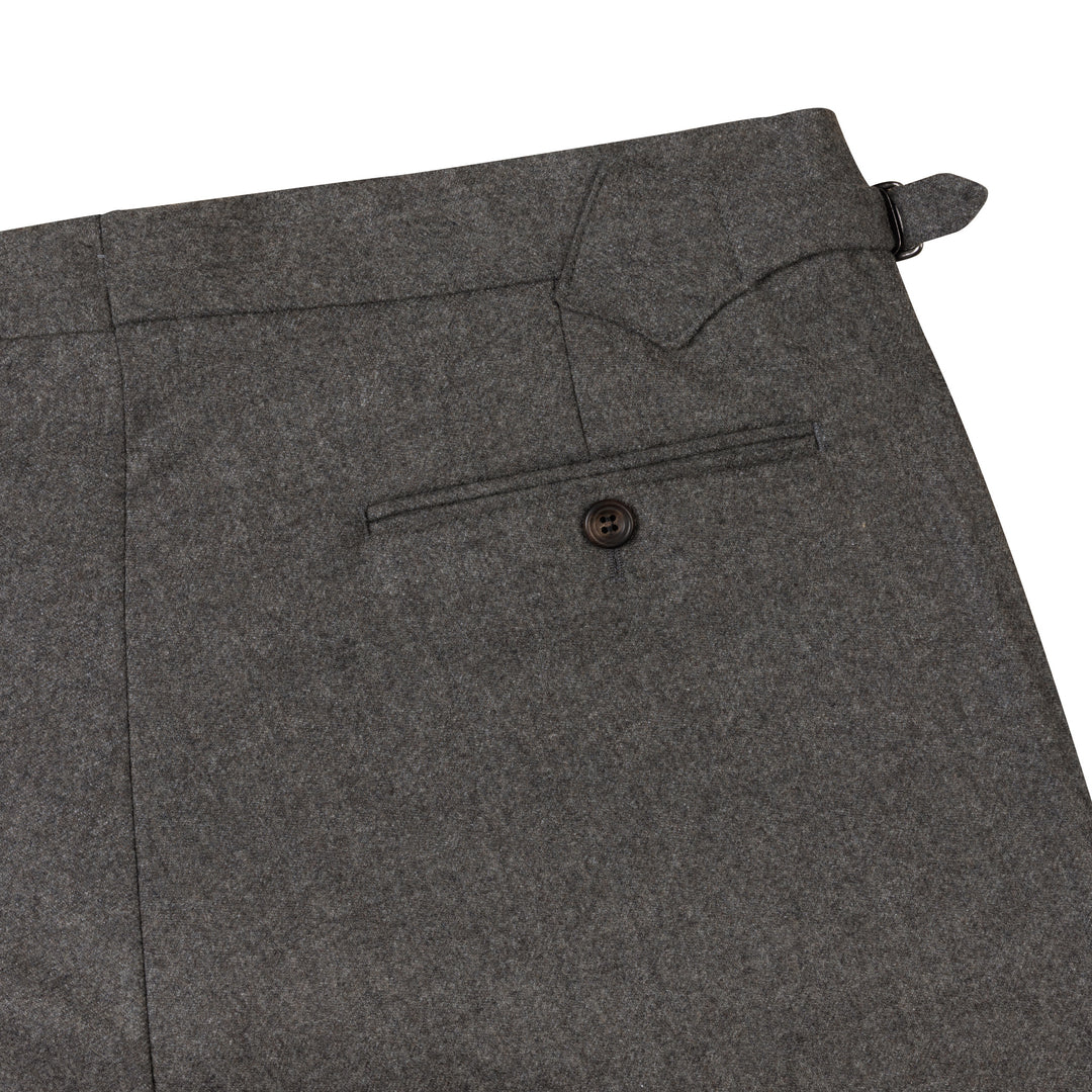 Duke Light Brown Wool Flannel Trousers