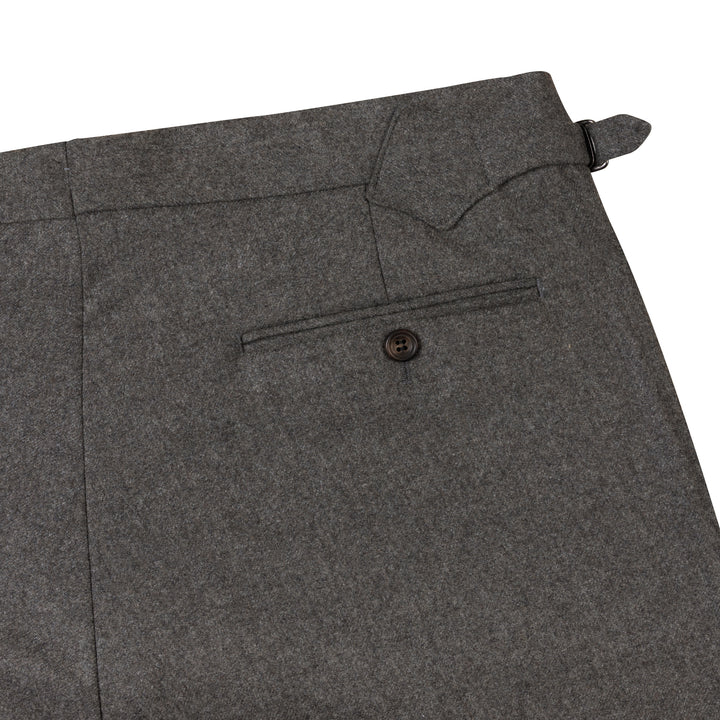 Duke Light Brown Wool Flannel Trousers