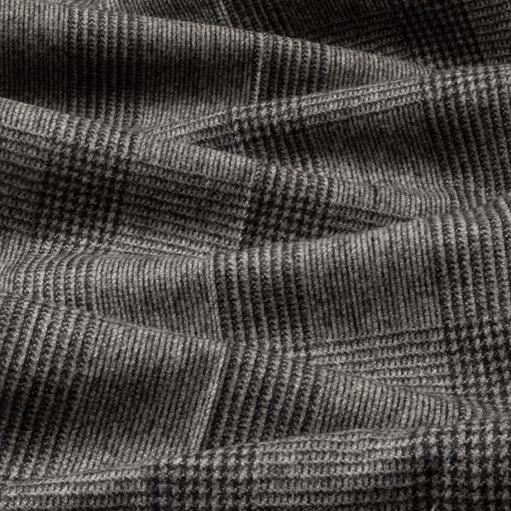 Duke Brown Check Wool Flannel Trousers
