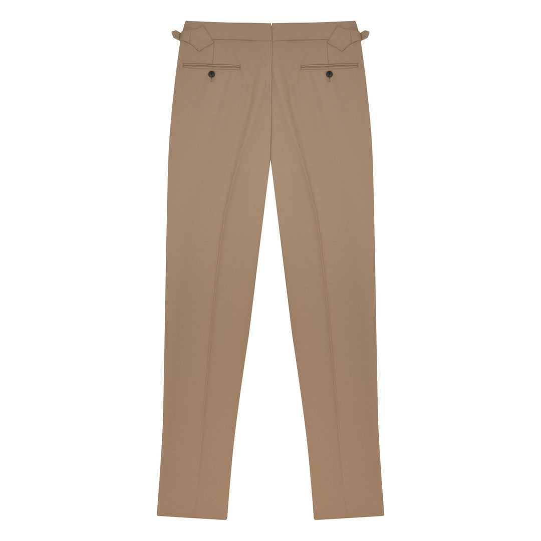 Grant Beige Cavalry Wool Twill Trousers