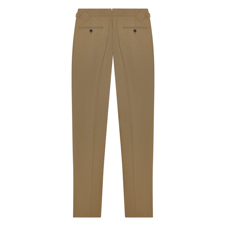 Grant Beige Heavy Cotton Twill trousers-Kit Blake-savilerowtrousers