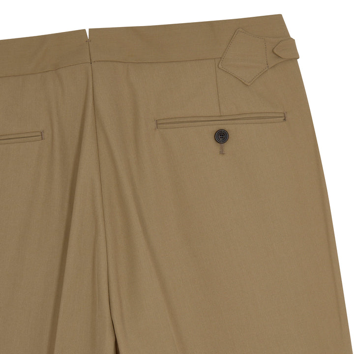 Grant Beige Heavy Cotton Twill trousers-Kit Blake-savilerowtrousers