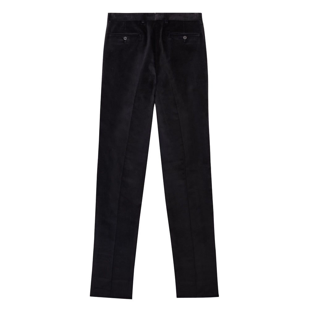 Grant Black Cotton Corduroy Trousers-Kit Blake