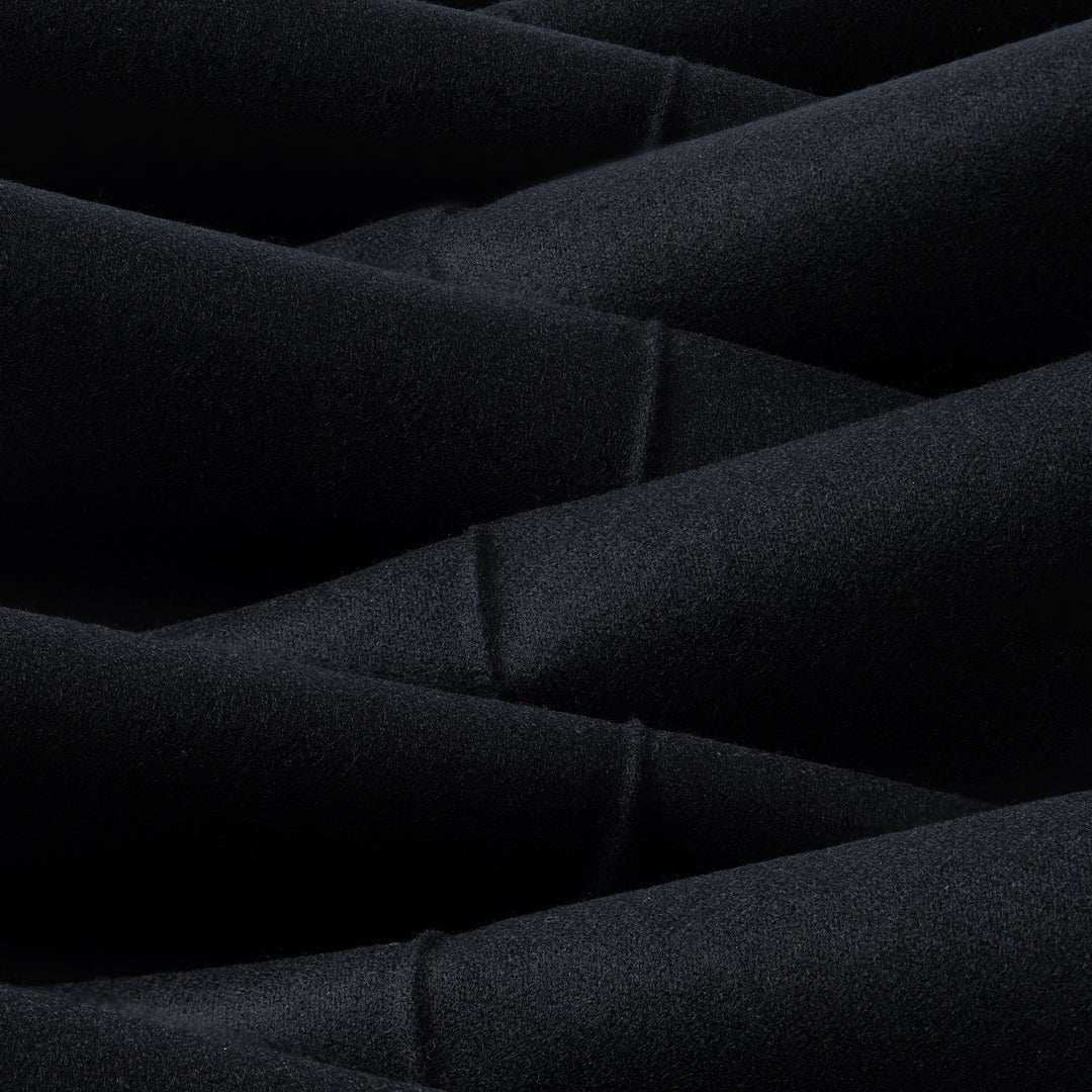 Grant Black Wool Flannel Trousers