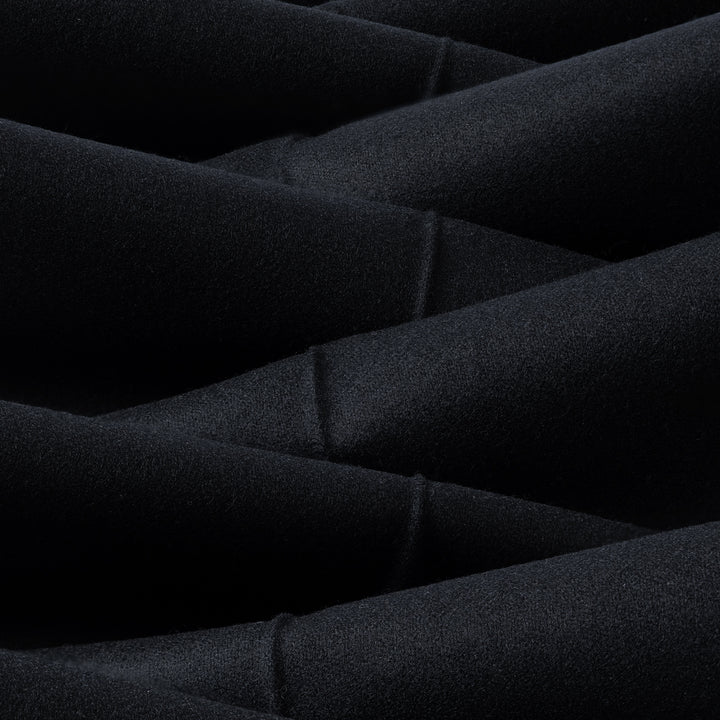 Grant Black Wool Flannel Trousers