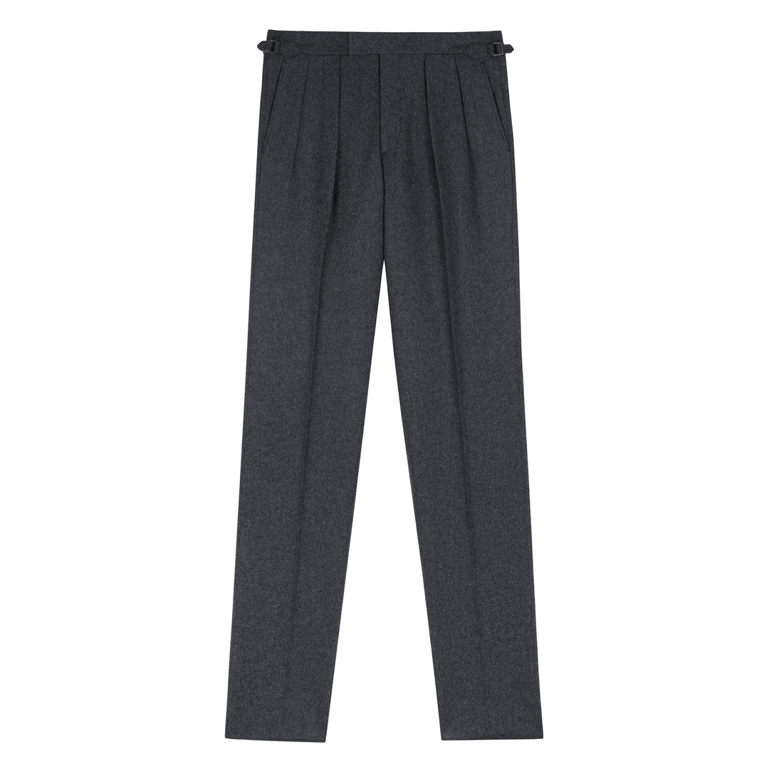 Grant Blue Fox Brothers Wool Flannel Trousers-Kit Blake