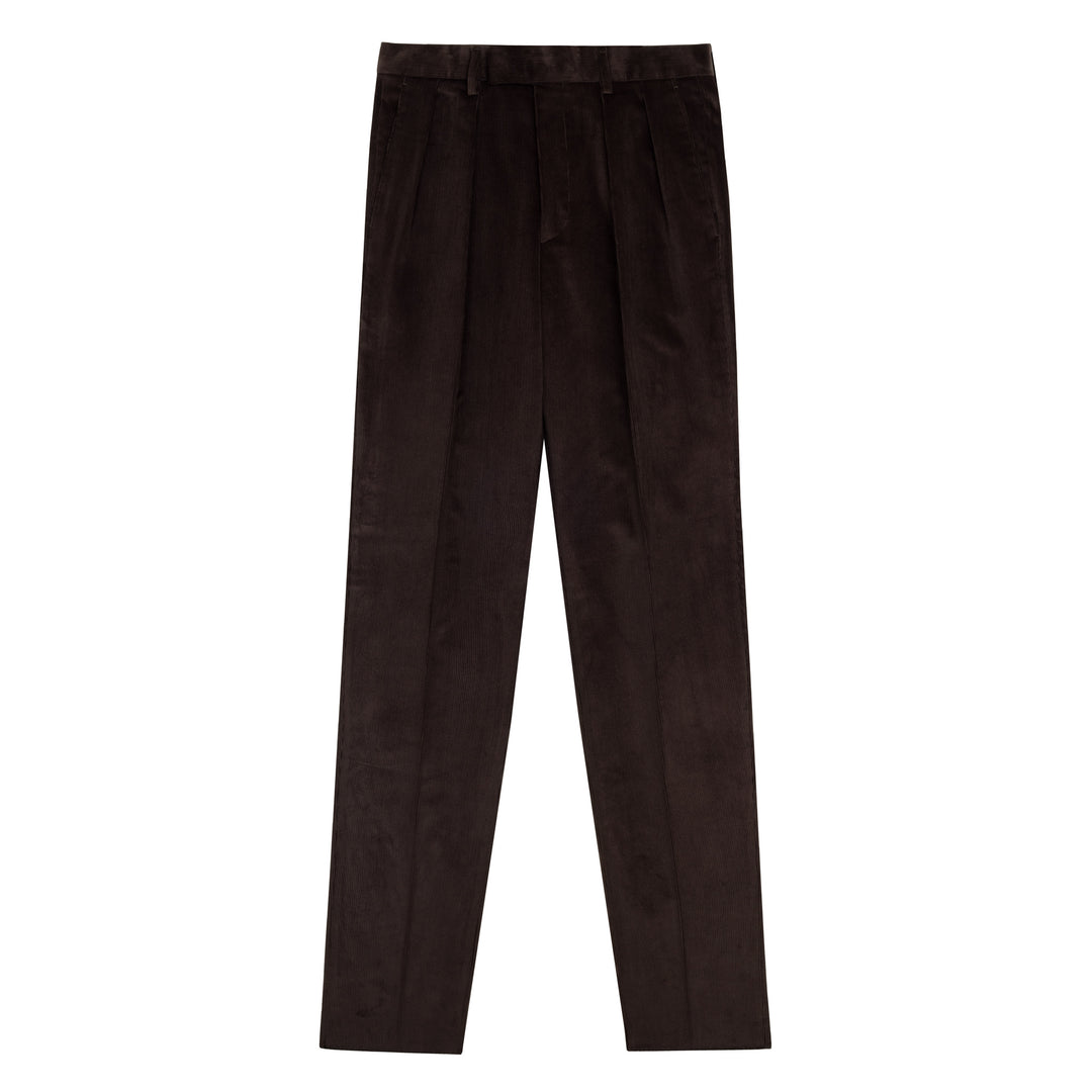 Grant Brown Cotton Corduroy Trousers-Kit Blake