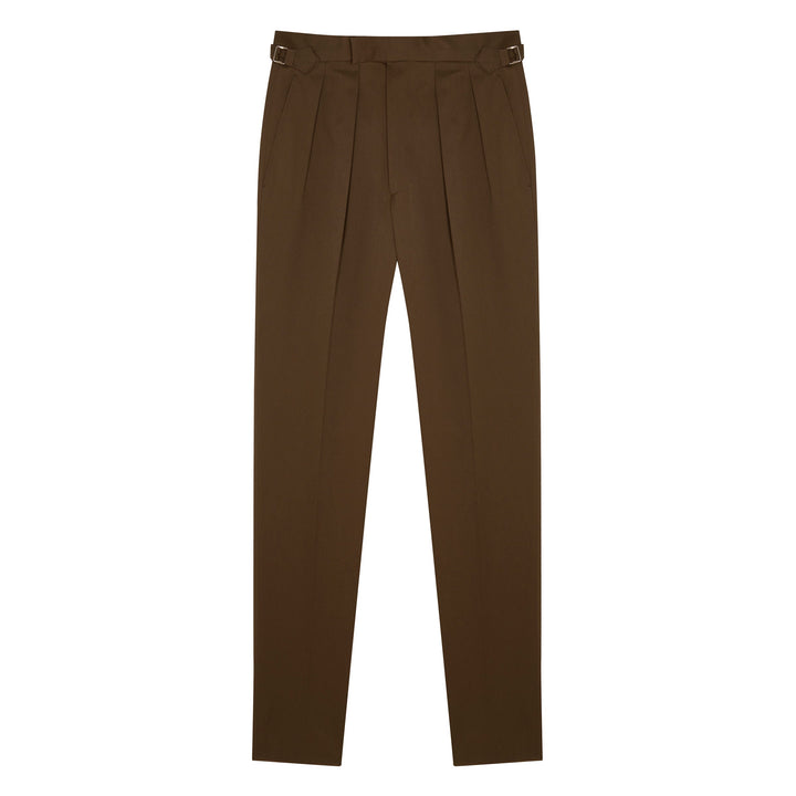 Grant Brown Cotton Trousers-Grant-Kit Blake