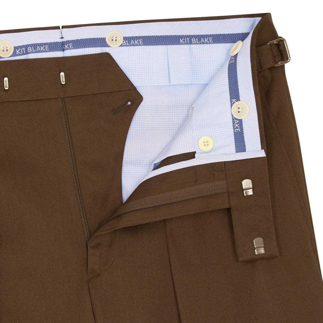 Grant Brown Cotton Trousers-Grant-Kit Blake