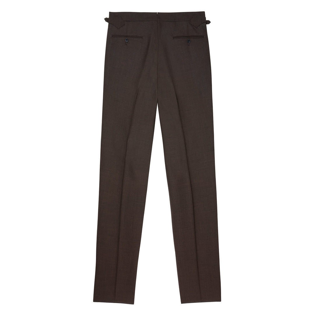 Grant Brown Fresco Wool Trousers-Kit Blake-Savile Row Inspired