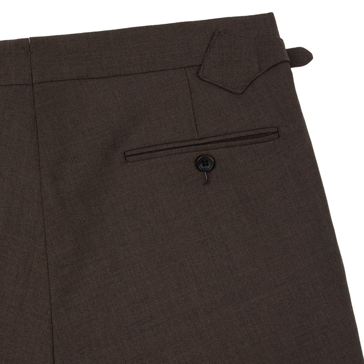 Grant Brown Fresco Wool Trousers-Kit Blake-Savile Row Inspired