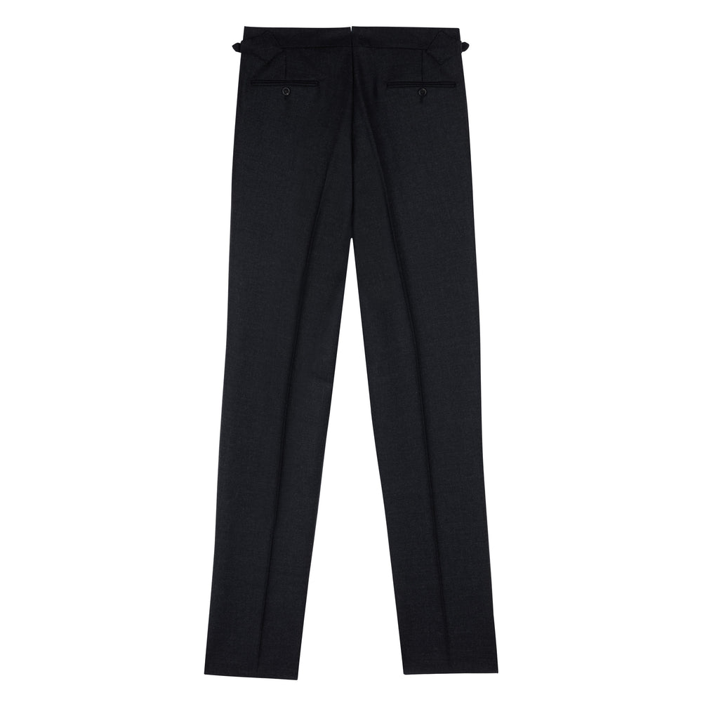 Grant Charcoal Harrisons Worsted Wool Trousers-Kit Blake