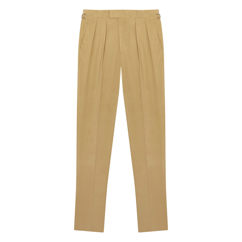 Grant Cream Cotton Corduroy Trousers-Kit Blake-savilerowtrousers