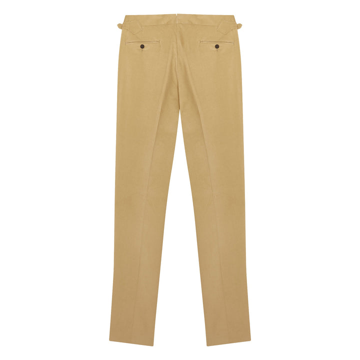 Grant Cream Cotton Corduroy Trousers-Kit Blake-savilerowtrousers