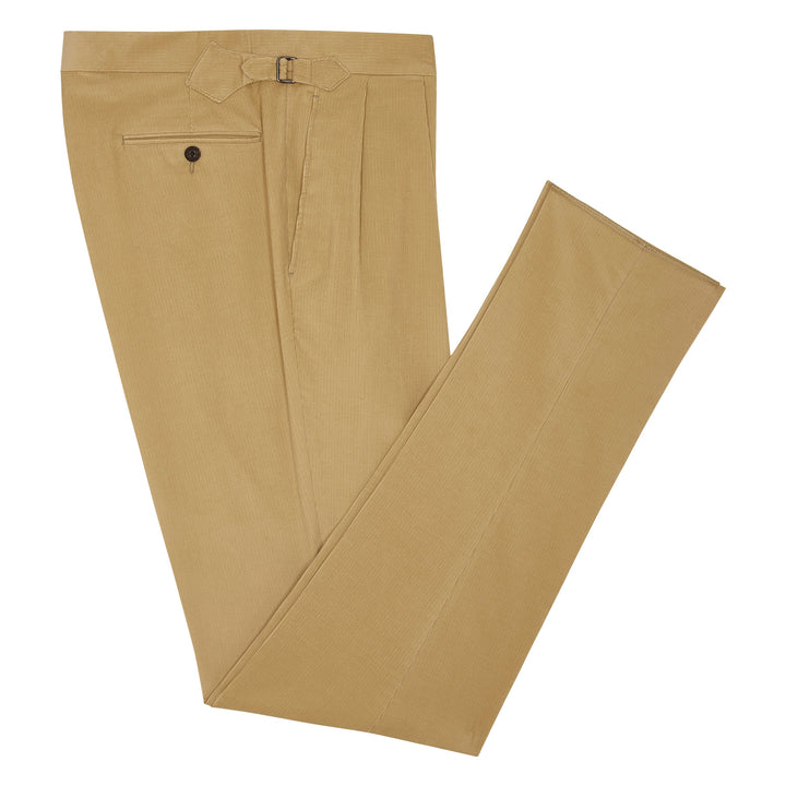 Grant Cream Cotton Corduroy Trousers-Kit Blake-savilerowtrousers