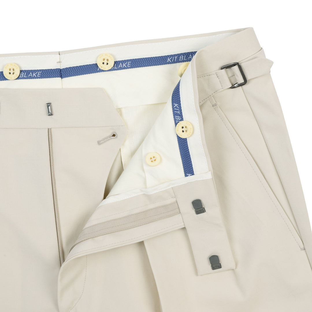 Grant Cream Cotton Trousers
