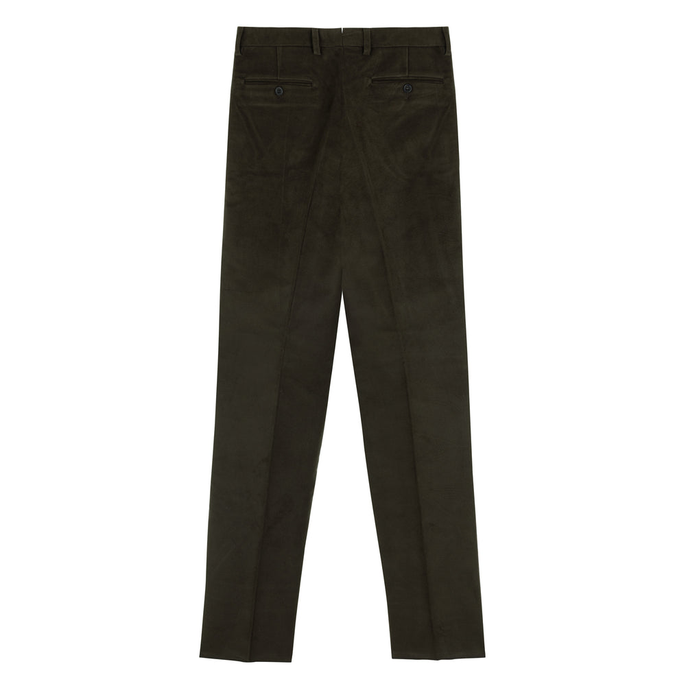 Grant Dark Brown Cotton Moleskin Trousers-Kit Blake